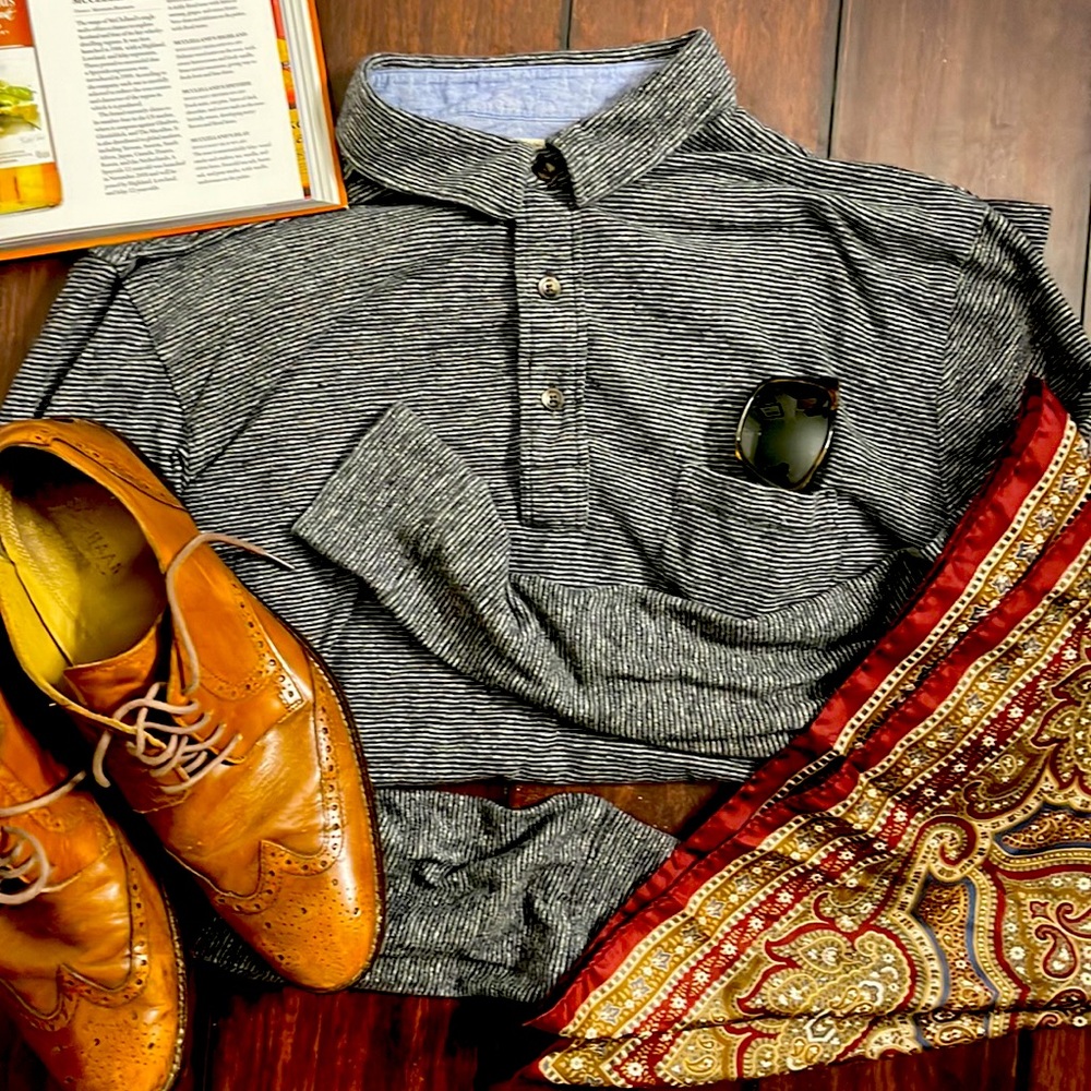 🌊 Ride the Style Wave with Faherty Long Sleeve Polo! 🏄